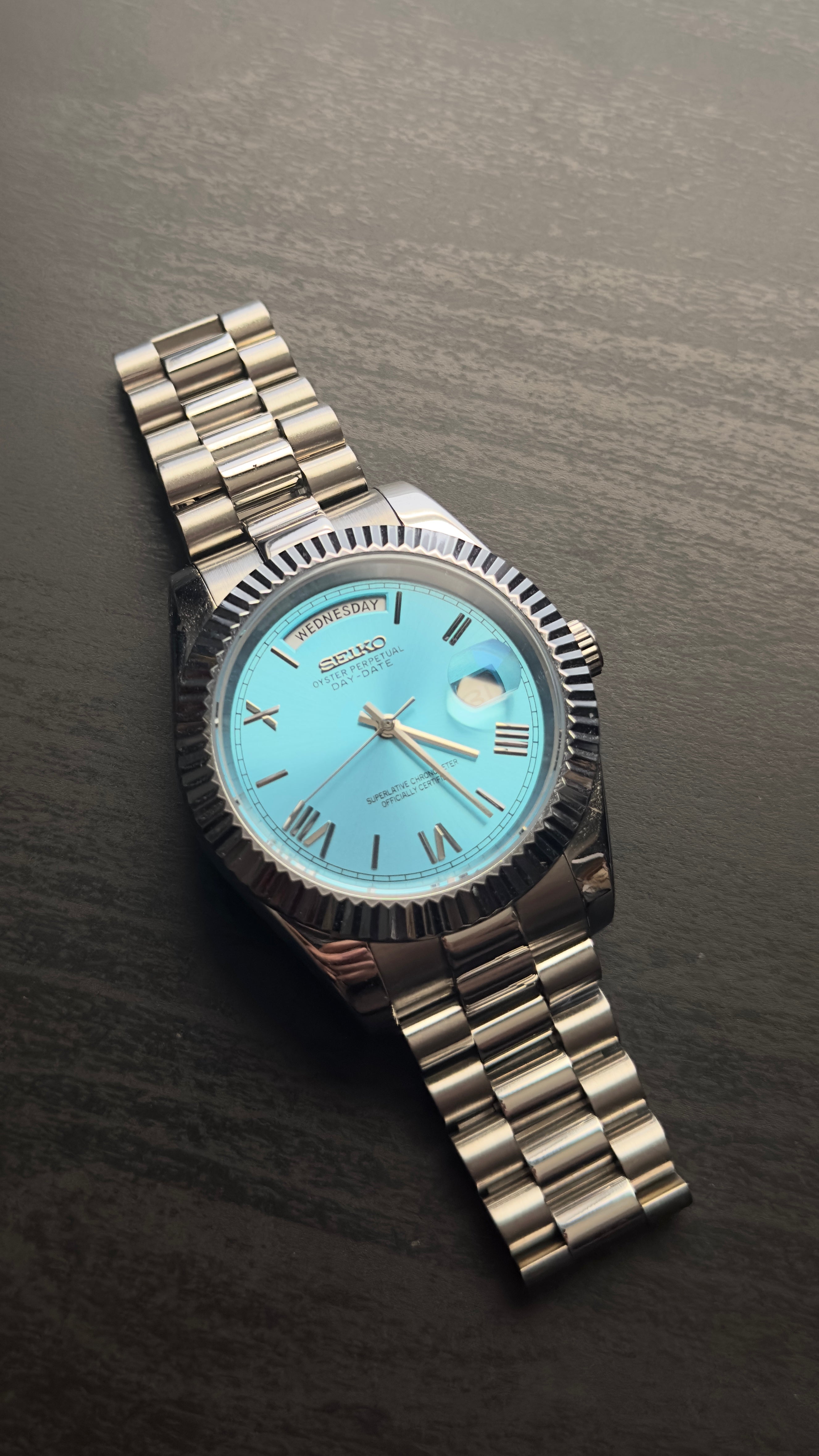 Seikojust | Daydate Sky Blue Roman