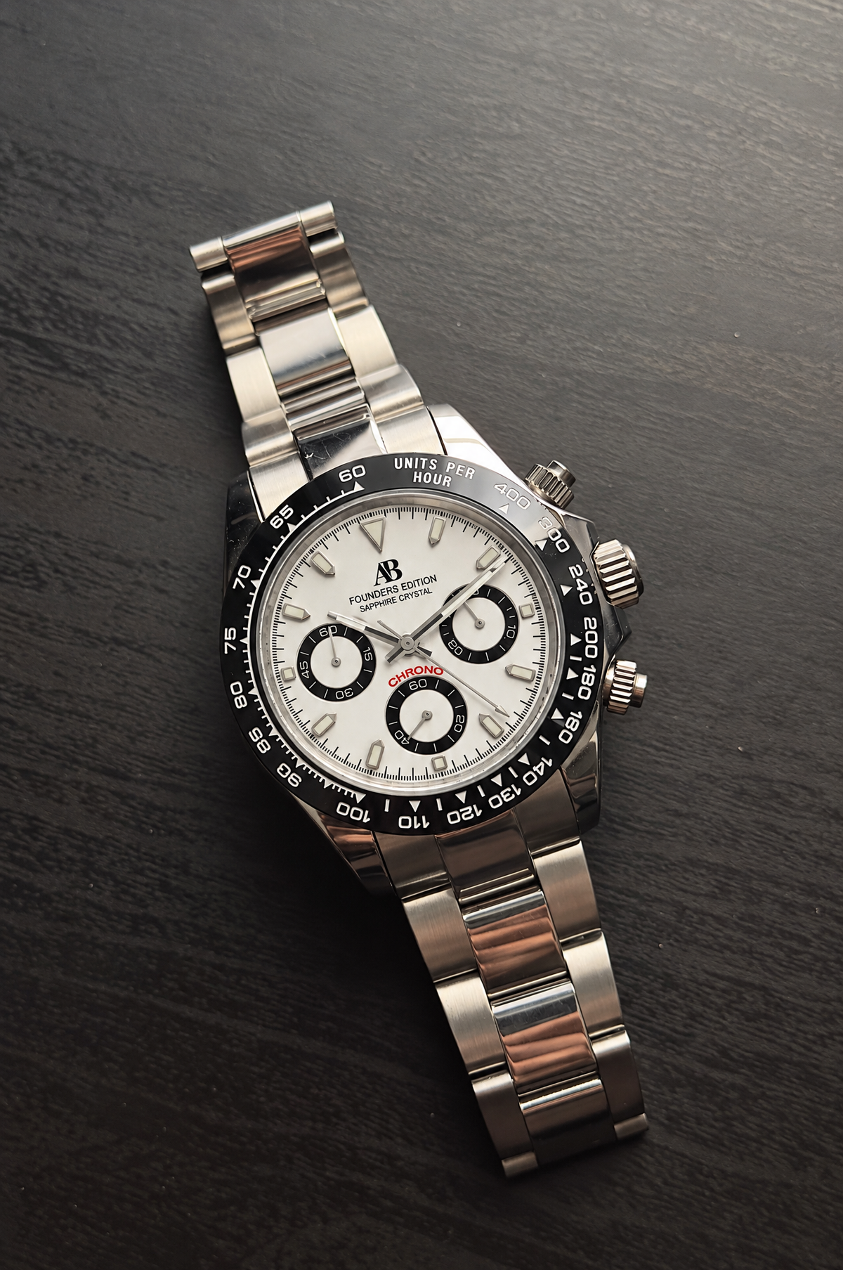 AB Chrono Panda chronograph watch