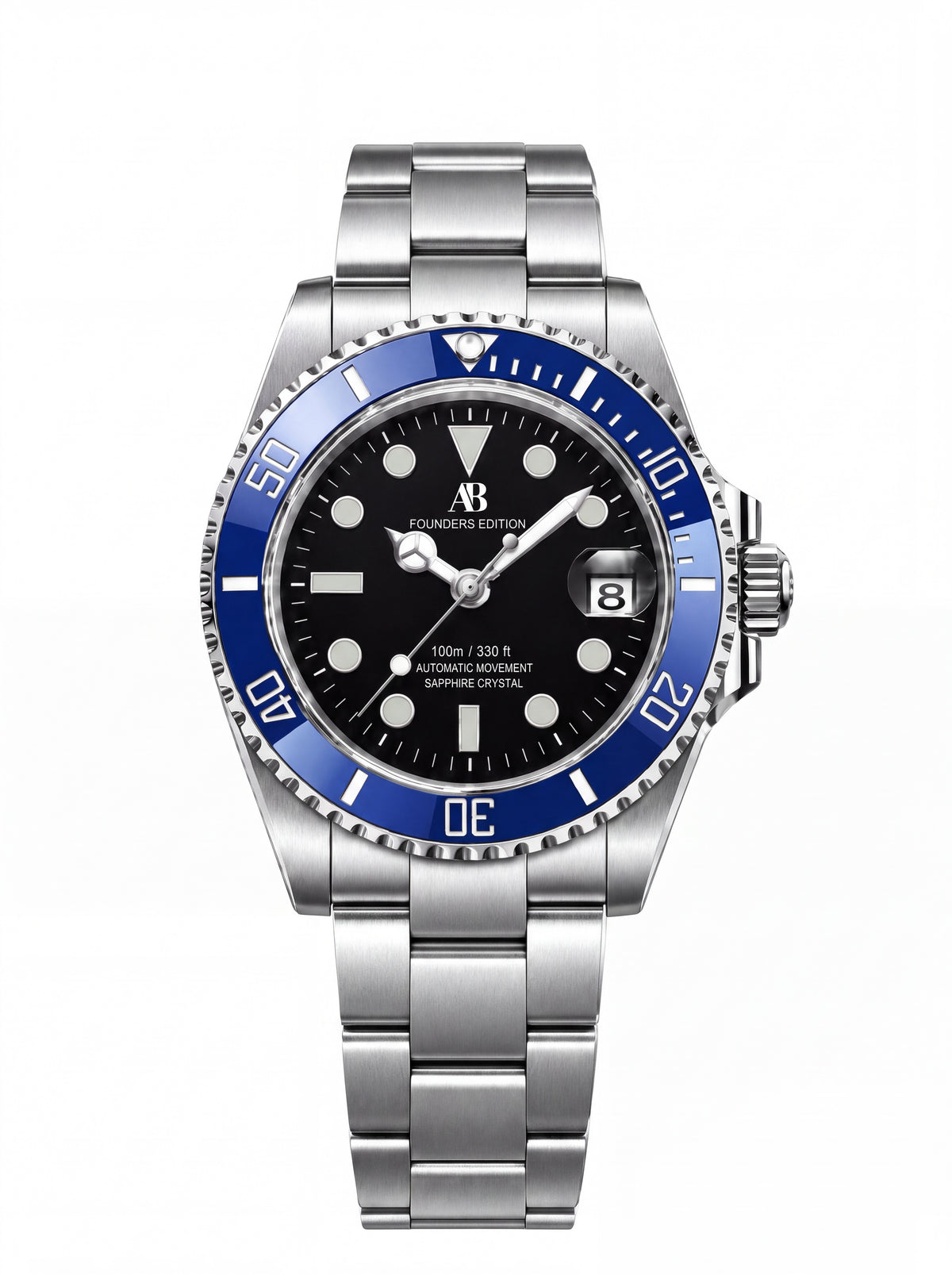 AB Diver Blue Bezel automatic dive watch