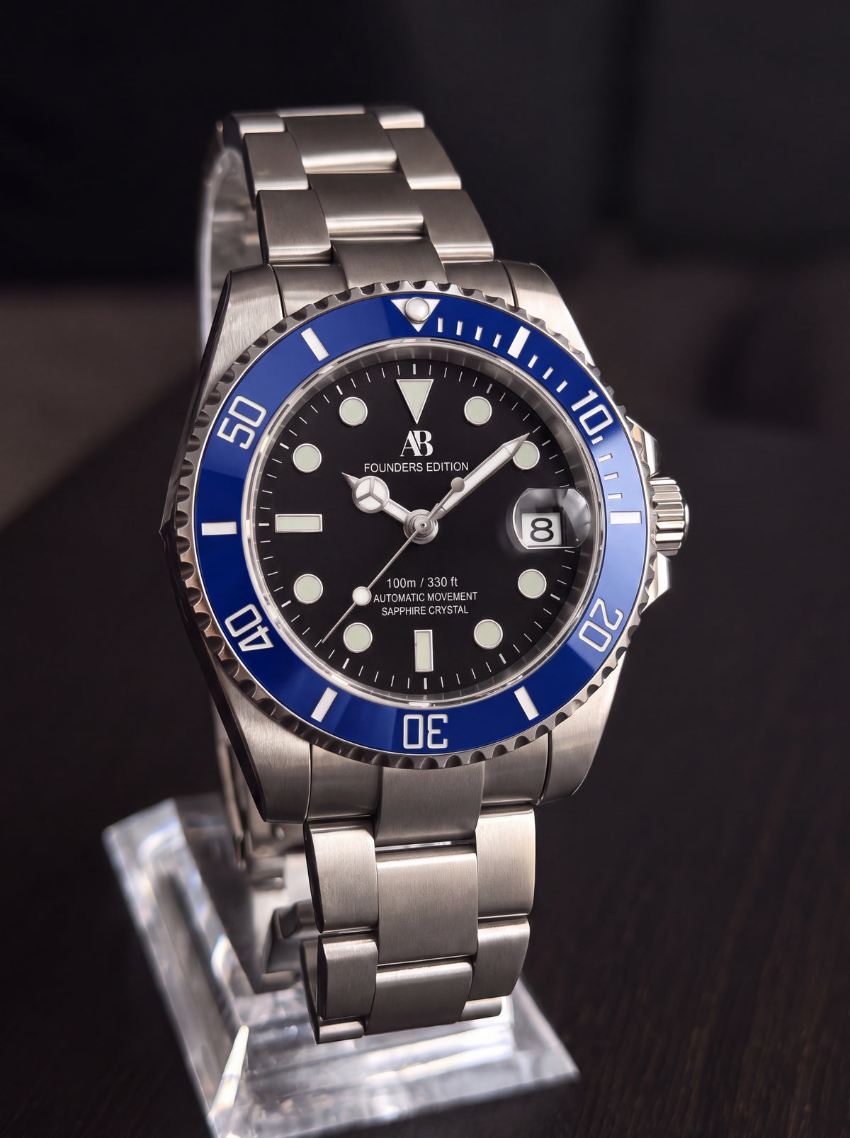 AB Diver Blue Bezel automatic dive watch