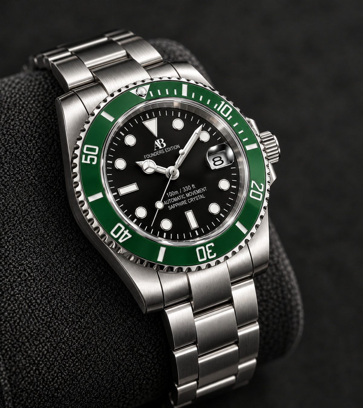 AB Diver Green Bezel automatic dive watch