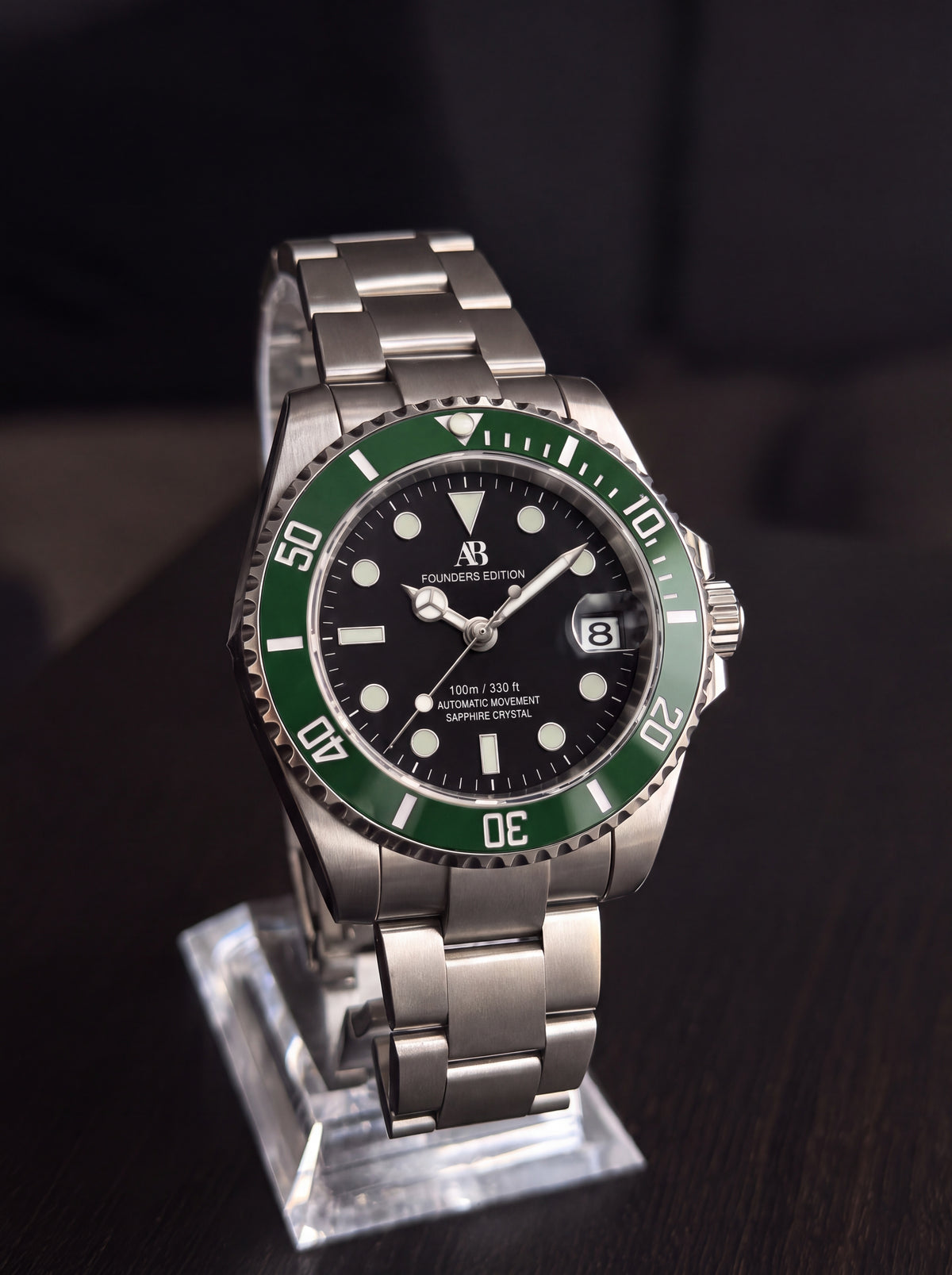 AB Diver Green Bezel automatic dive watch