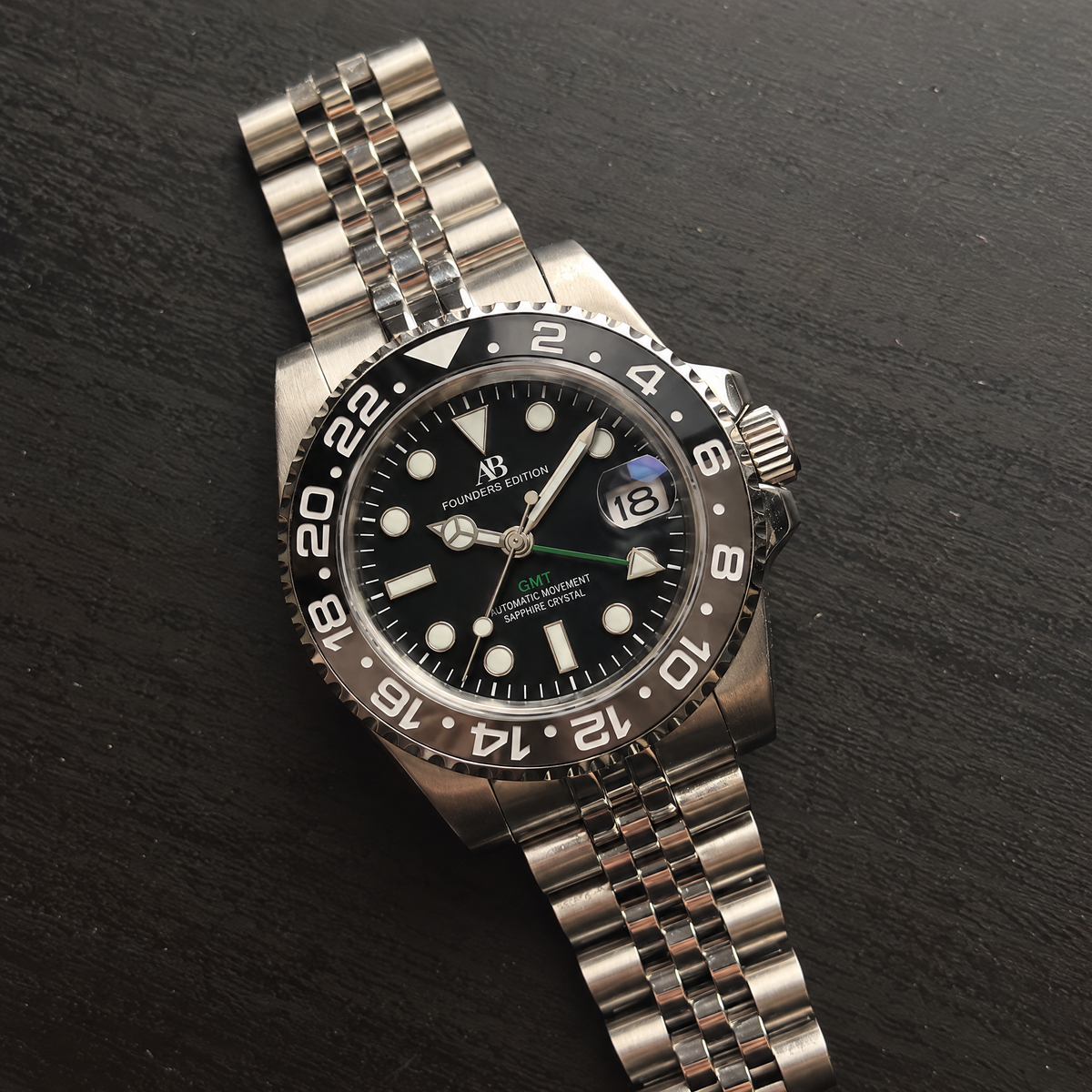 AB GMT Black Grey automatic watch