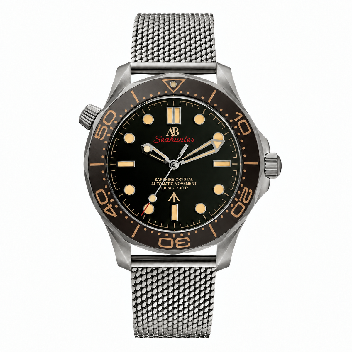 AB Seahunter Tan Lume automatic dive watch