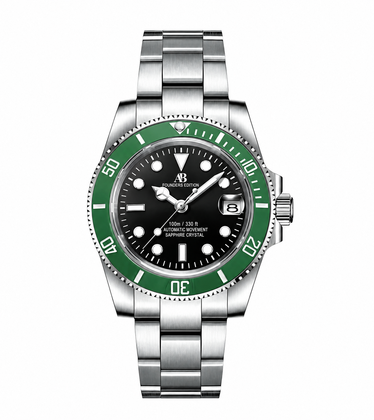 AB Diver Green Bezel automatic dive watch